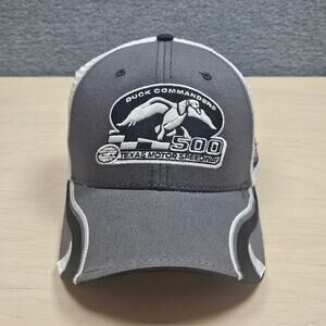 VTG Trucker Hat Duck Commander 500 Texas Motor Speedway April 16,2014 Gray Black